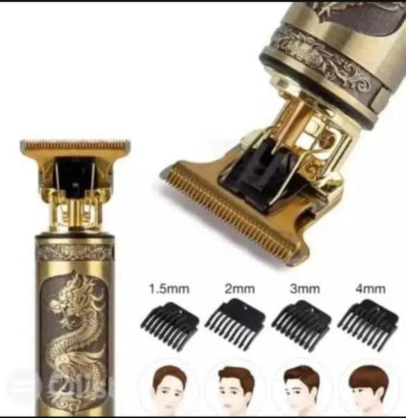 Men's Golden ABS Alloy Hair Trimmer - Rechargeable, Waterproof &amp; High Efficiency with Pop-Up Trimmer